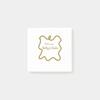 Met liefde voeg paar naam bruiloft Spaanse rand to Post-it® Notes