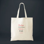 Met liefde voeg paar naam letter toe dank je toe d tote bag<br><div class="desc">ontwerp</div>