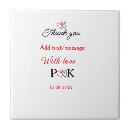 Met liefde voeg toe paar naam letter dank je voeg  tegeltje