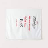 Met liefde voeg toe paar naam letter dank je voeg  wandkleed (Voorkant (horizontaal))