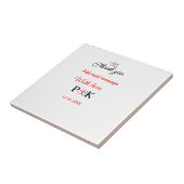 Met liefde voeg toe paar naam letter dank je wel v tegeltje (Zijkant)