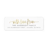 Met liefde voor Gold Script en aangepaste familien Etiket (Voorkant)