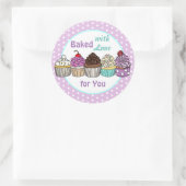 Met liefde voor jou. | Handgebakken handtaart Ronde Sticker (Tas)