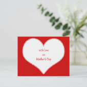 Met liefde voor Moederdag op de achtergrond van He Briefkaart (Staand voorkant)