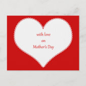 Met liefde voor Moederdag op de achtergrond van He Briefkaart (Voorkant)