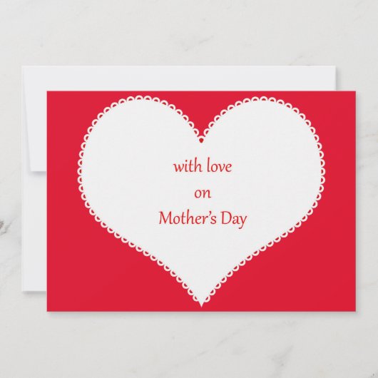 Met liefde voor Moederdag op de achtergrond van He Kaart (Voorkant)