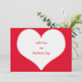 Met liefde voor Moederdag op de achtergrond van He Kaart (Staand voorkant)