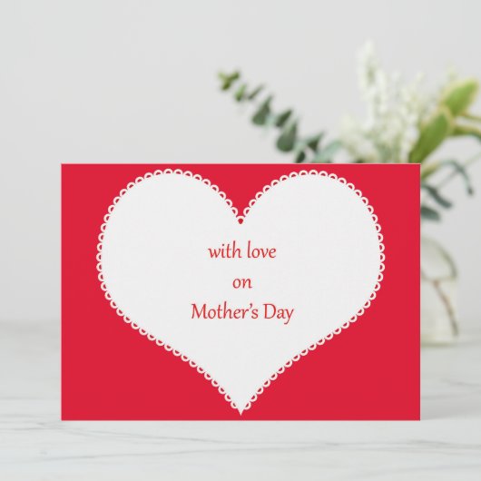 Met liefde voor Moederdag op de achtergrond van He Kaart (Staand voorkant)