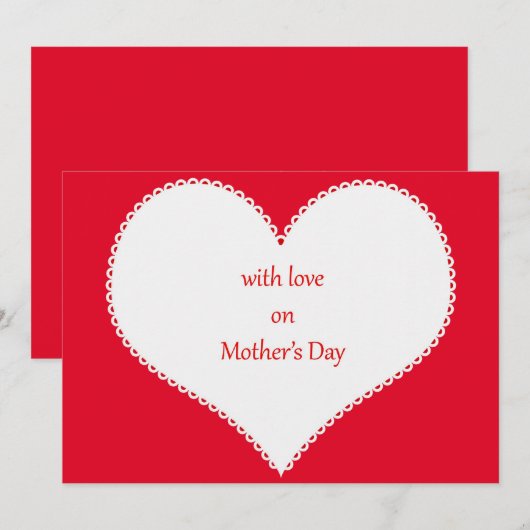 Met liefde voor Moederdag op de achtergrond van He Kaart (Voorkant / Achterkant)