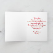 Met liefde~ Vrolijke Kerstmis ~ over de mijlen Feestdagen Kaart (Binnen)