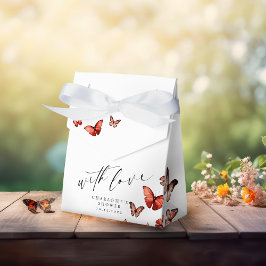 Met Liefde Whimsical Butterfly Rode Dank Je Wel Bedankdoosjes