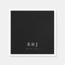 Met Liefde Zwart & Wit Elegant Monogram Trouwen