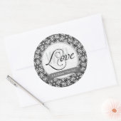 MET LIEFDE Zwart+Wit Stickers (Envelop)