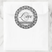 MET LIEFDE Zwart+Wit Stickers (Tas)