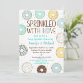 Met liefdesblauw Donut-Baby sprinkhaan Kaart (Staand voorkant)