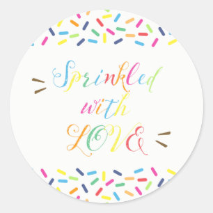 Met liefdesLabels besproeid Dank u wel! Ronde Sticker