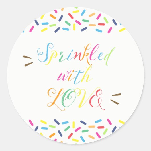 Met liefdesLabels besproeid Dank u wel! Ronde Sticker (Voorkant)