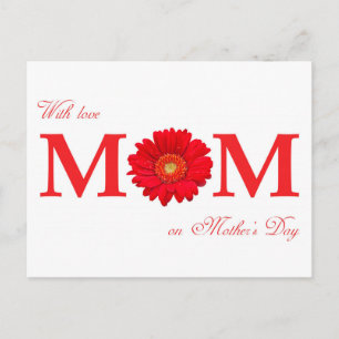 Met liefdesmoeder op Moederdag Gerbera Daisy Flowe Briefkaart