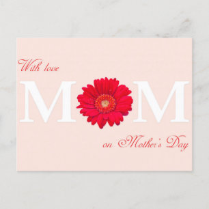 Met liefdesmoeder op Moederdag Gerbera Daisy Flowe Briefkaart