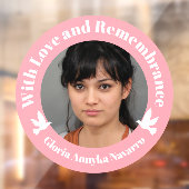 Met liefdesroze twee witte duiven foto-herinnering raamsticker (Vel 2)