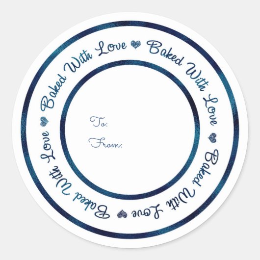 Met liefdesTreat Blue Shine Modern Glam Ronde Sticker (Voorkant)