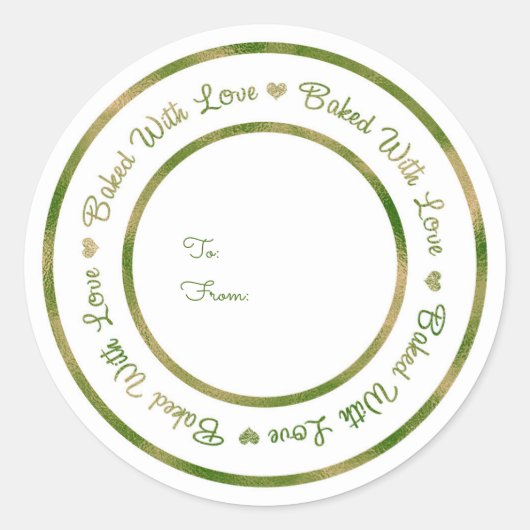 Met liefdesTreat Green Shine Modern Glam Ronde Sticker (Voorkant)