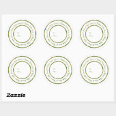 Met liefdesTreat Green Shine Modern Glam Ronde Sticker (Vel)
