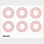 Met liefdesTreat Red Shine Modern Glam Ronde Sticker (Vel)
