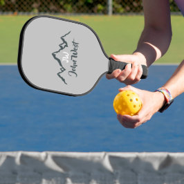 Met lijnen getekend berggebied personaliseerbaar m pickleball paddle