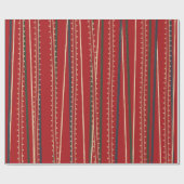 met lint omwikkeld rood ompakpapier cadeaupapier (Vlak)