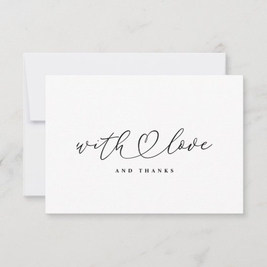 Met Love and Bedankt Black White Hartelijk dank (Voorkant)