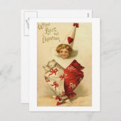 Met 'Love and Devotion Valentijn Clown' Feestdagenkaart (Voorkant / Achterkant)