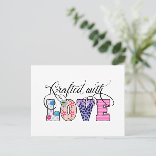 Met Love Black Script ID193 Briefkaart (Staand voorkant)