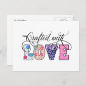 Met Love Black Script ID193 Briefkaart (Voorkant / Achterkant)