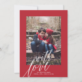 Met Love Kerstfeestay-fotokaart Feestdagenkaart