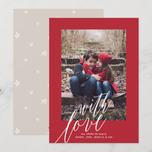 Met Love Kerstfeestay-fotokaart Feestdagenkaart