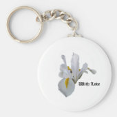 Met Love White Iris Sleutelhanger (Voorkant)