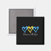 met 'Love World Down'-syndroom Magneet (Voorkant / Achterkant)