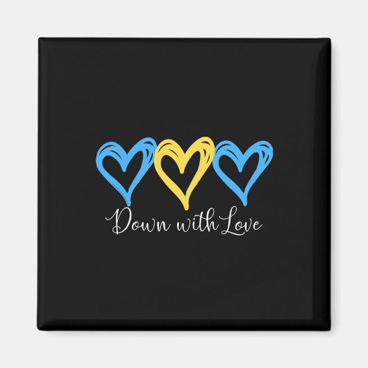 met 'Love World Down'-syndroom Magneet (Voorkant)