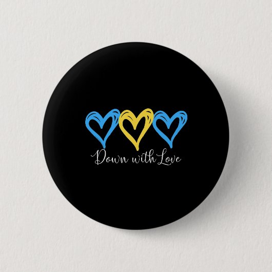  met 'Love World Down'-syndroom Ronde Button 5,7 Cm (Voorkant)