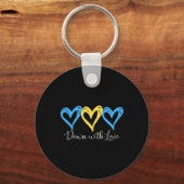  met 'Love World Down'-syndroom Sleutelhanger (Voorkant)