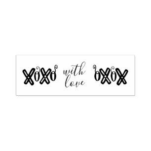 Met Love XOXO Self-Inking Rubber Stamp Zelfinktende Stempel