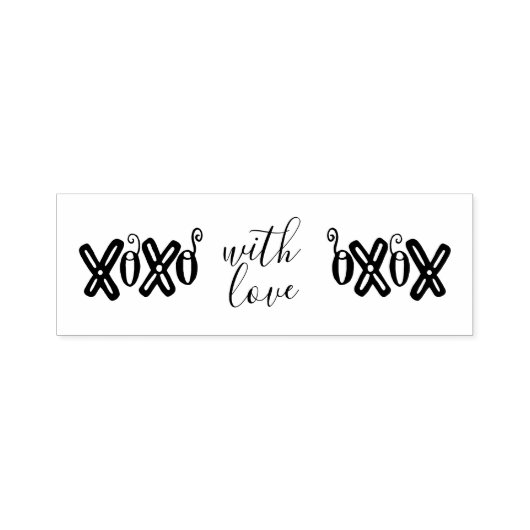 Met Love XOXO Self-Inking Rubber Stamp Zelfinktende Stempel (Design)