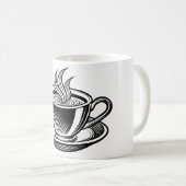 met lucht opgewekte koffiebeker koffiemok (Voorkant rechts)