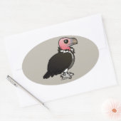 Met luidop bedekte wijnbouw ovale sticker (Envelop)