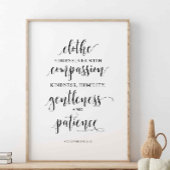 Met mededogen, Colossians 3:12 Poster