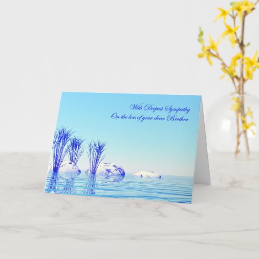 Met medeleven over het verlies van zijn broer kaart (Gele Bloem)