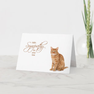 Met medeleven - verlies van kat kaart