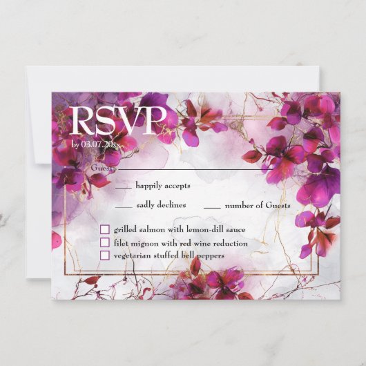 Met menu Fuchsia Enchantment: Waterverf (Voorkant)