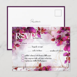 Met menu Fuchsia Enchantment: Waterverf